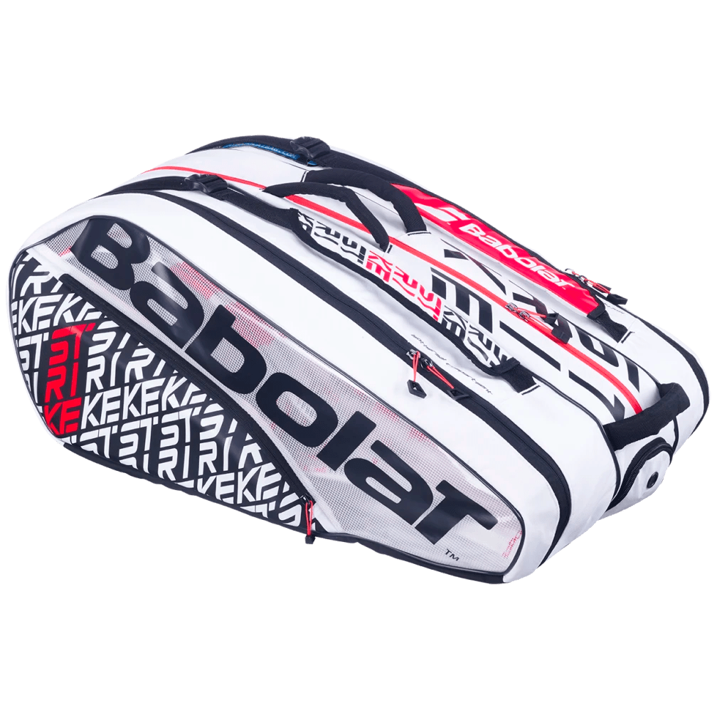 Babolat RH12 Pure Strike White Red Tennis Bag Padel Gear Sports Shop