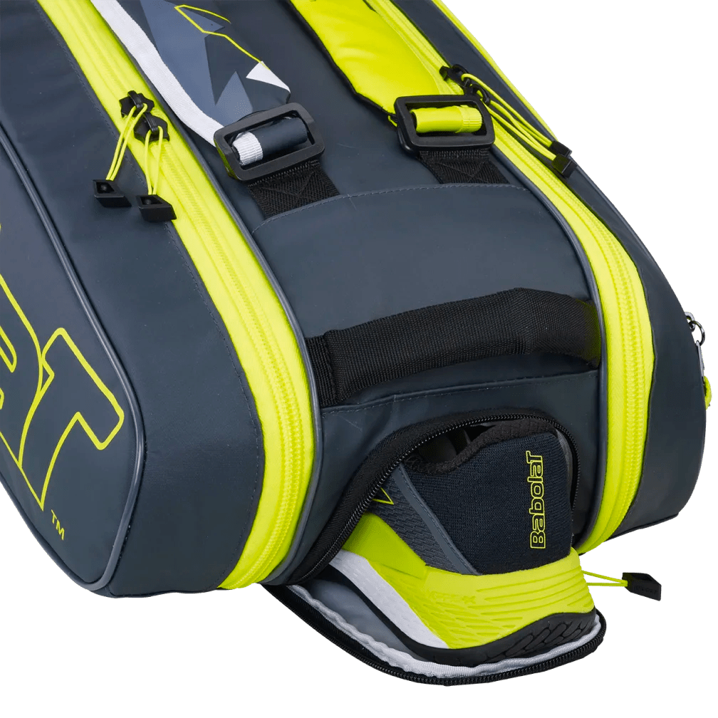 Babolat RH6 Pure Aero Grey Yellow White Tennis Bag Padel Gear