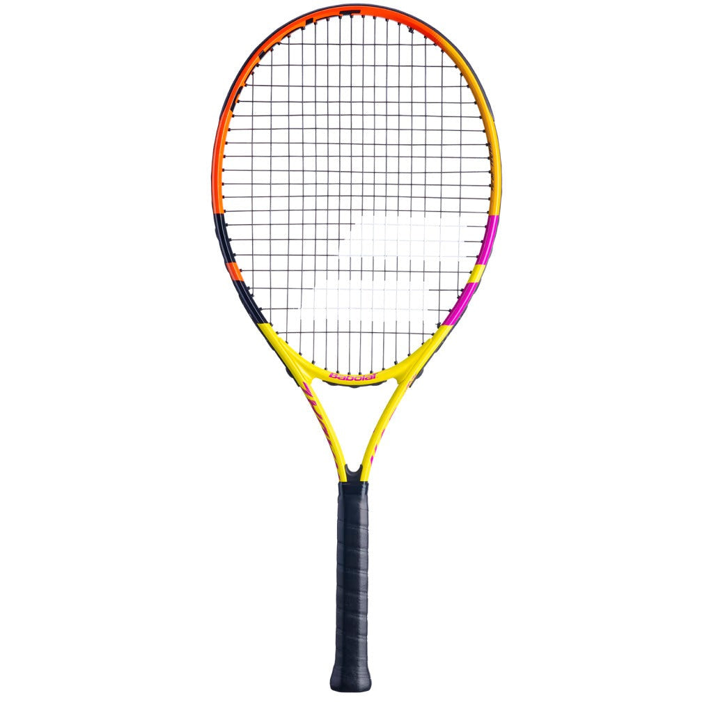 Babolat Pure Aero Nadal 245gm JUNIOR 26 STRUNG With Cover Yellow Orange Purple Tennis Racket