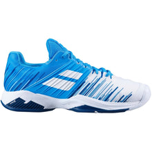 Babolat Propulse Fury All Court White Blue Tennis &amp; Padel Shoesتحميل الصورة في عارض المعرض 
