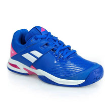 Load image into Gallery viewer, Babolat Propulse All Court JUNIOR &amp; Ladies Pink Blue Tennis Shoes
