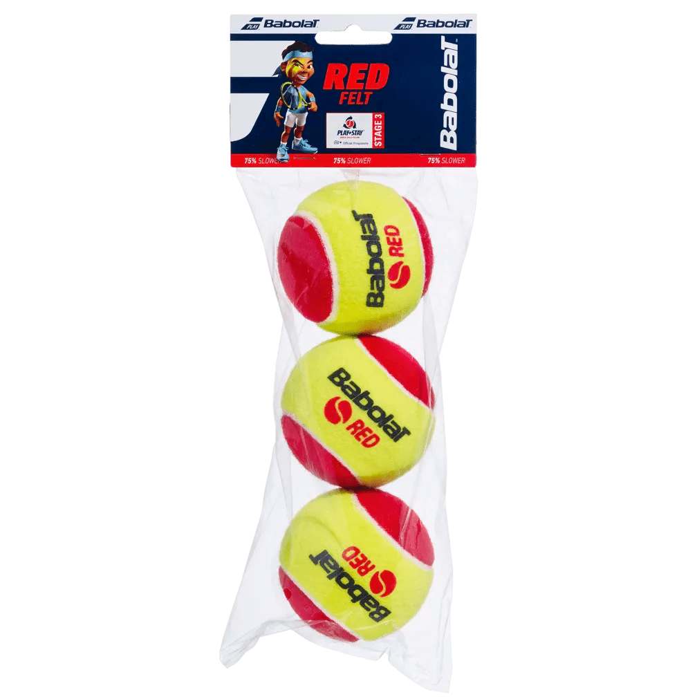 Babolat Red Felt X3 Yellow Tennis Balls