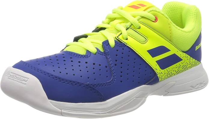 Babolat Pulsion Indoor Kids & Women Yellow Blue Handball Volleyball Tennis Shoes