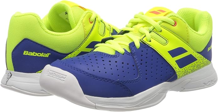 Babolat Pulsion Indoor Kids & Women Yellow Blue Handball Volleyball Tennis Shoes