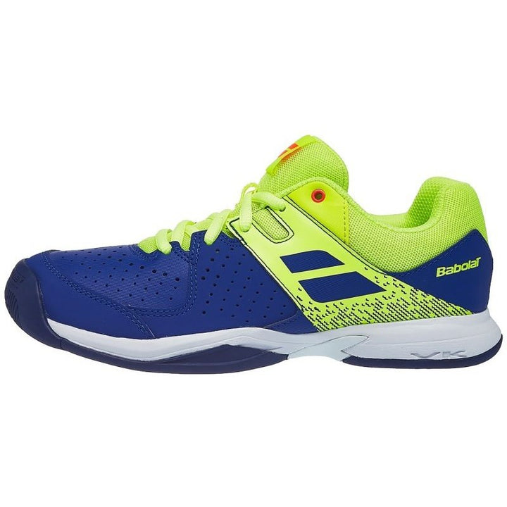 Babolat Pulsion All Court JUNIORS & Ladies Blue Neon Yellow Tennis Shoes