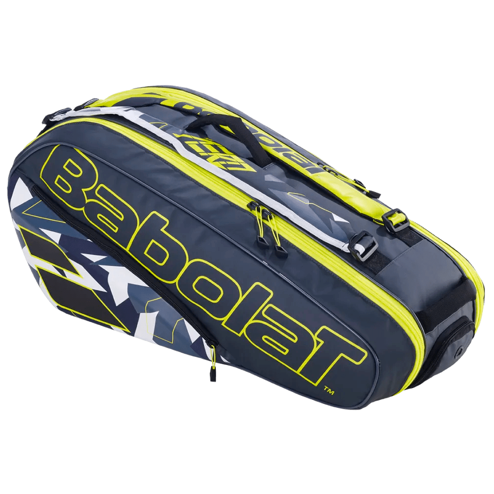 Babolat RH6 Pure Aero Grey Yellow White Tennis Bag Padel Gear