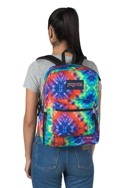 Jansport Cross Town Plus Red/Multi Hippie Days Backpack WS