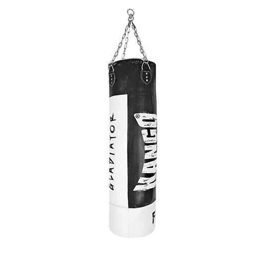 Kango Go Easy Martial Arts 120 CM 40 KG Leather Boxing MMA Black White Punching Bag WS