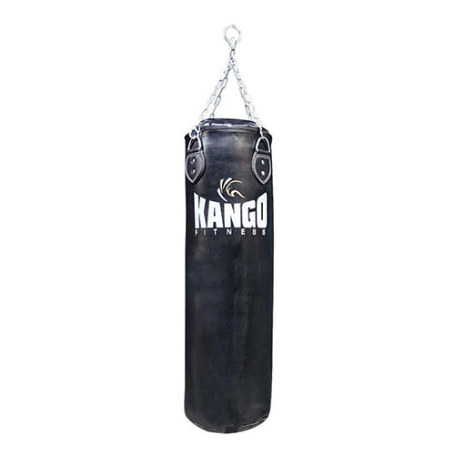 Kango Martial Arts Leather Boxing MMA Standard Black Punching Bag WS