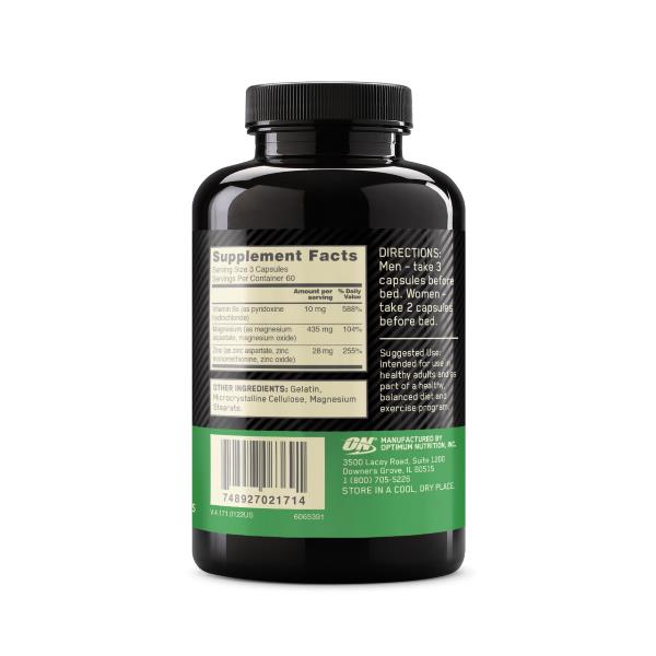 Optimum Nutrition Zinc Magnesium Aspartate Capsules [WS] Padel Gear Sporting Goods