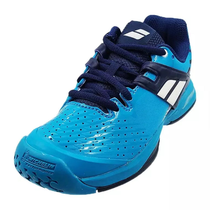 Babolat Propulse All Court Junior White Blue Marine Tennis & Padel Shoes